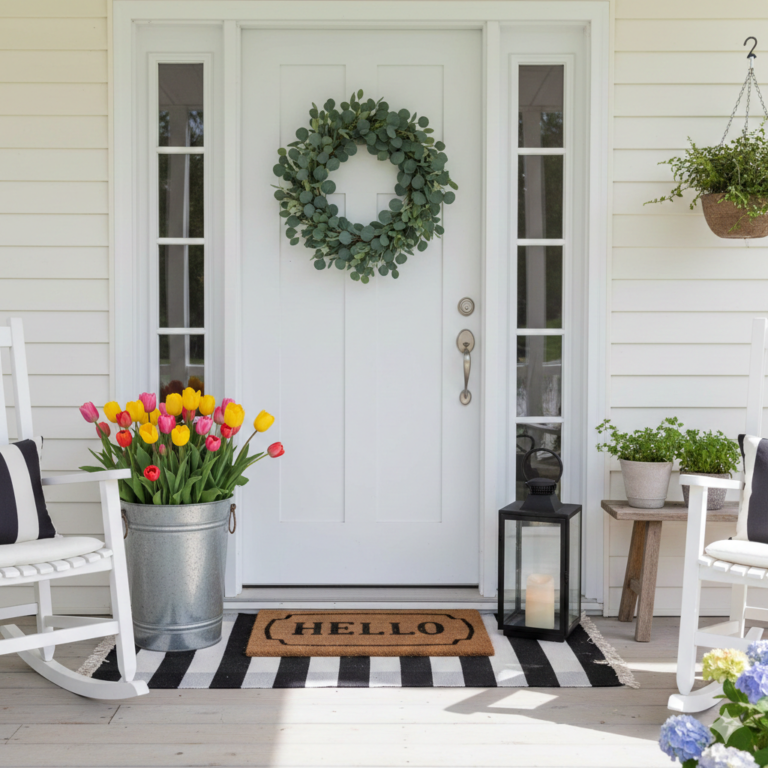 Spring Porch Decor Ideas on a Budget